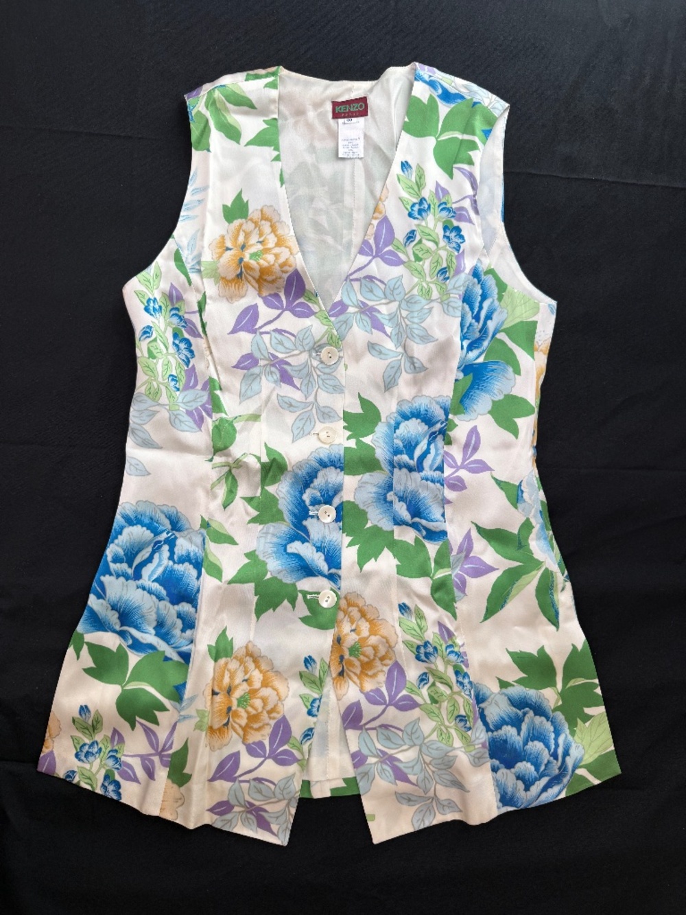 Kenzo Paris vintage buttoned floral vest